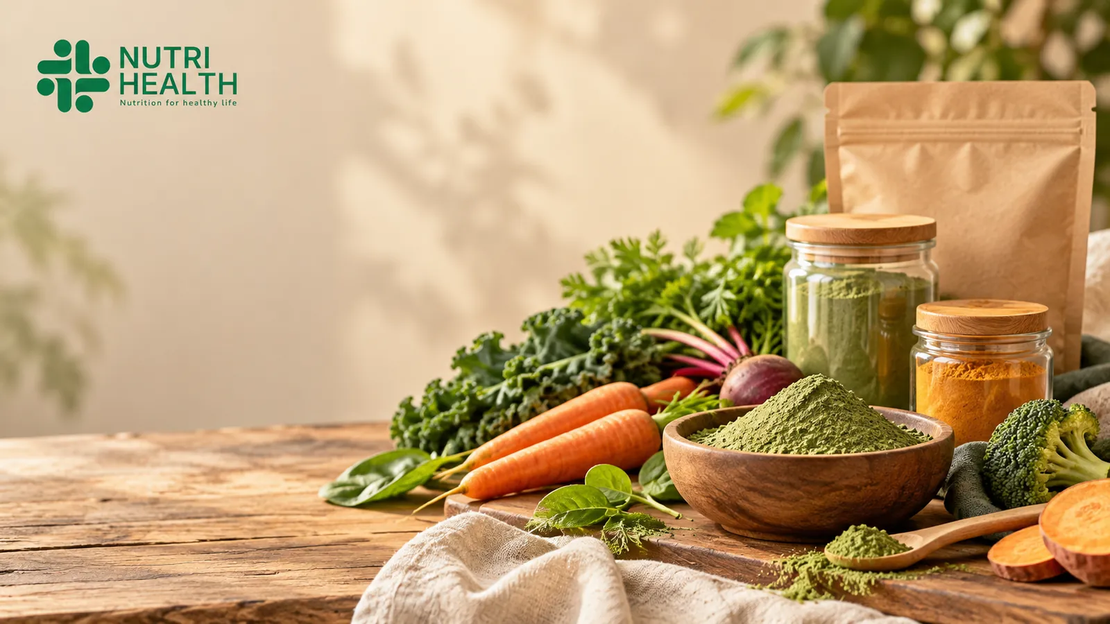 Gia công bột rau củ quả tại NutriHealth